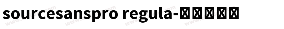 sourcesanspro regula字体转换